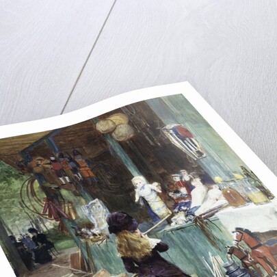 A Young Girl in the Jardins des Champs Elysees by Victor Gilbert