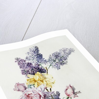 A Study of Lilac and Roses by Madeleine Lemaire
