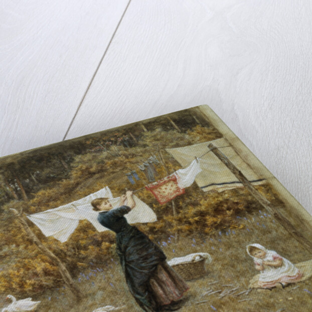 Hanging the Washing, a Beautiful Spring Morning by Helen Allingham