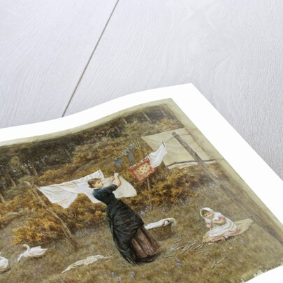 Hanging the Washing, a Beautiful Spring Morning by Helen Allingham