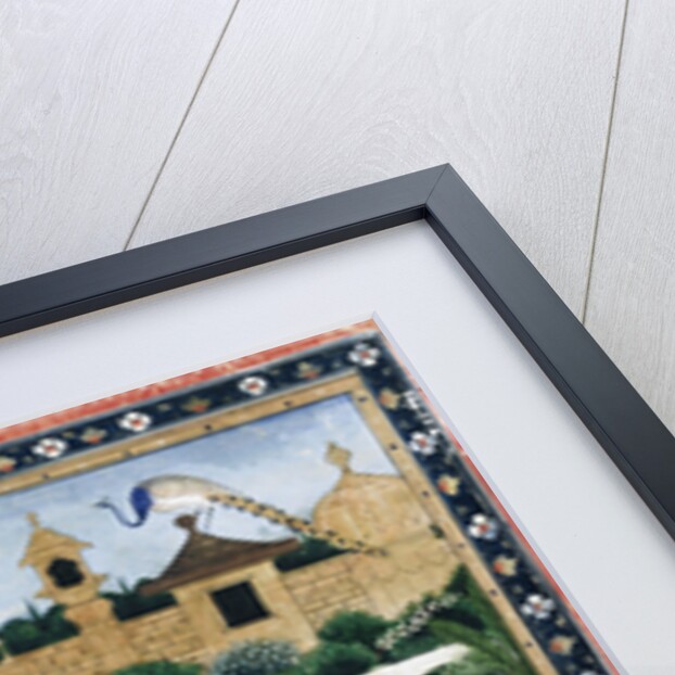 19th-Century Indian Painting of the Wife of Rajah Ramchanderjee In Rawan's Garden by Anonymous