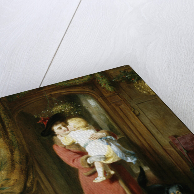 A Christmas Kiss by George Bernard O'Neill