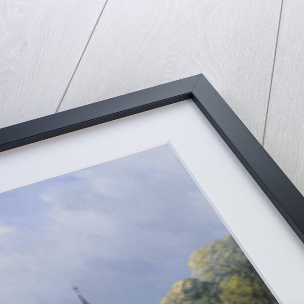 A Busy Riverside Village by Charles Euphrasie Kuwasseg