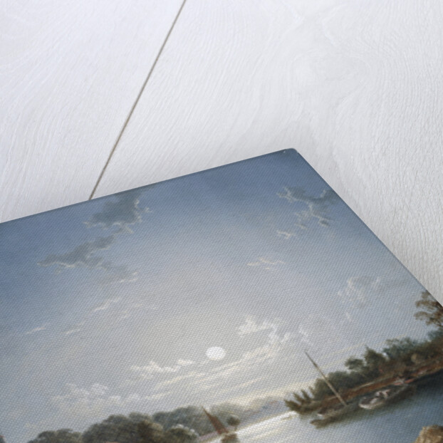 A Full Moon on the River at Brentford by Henry Pether