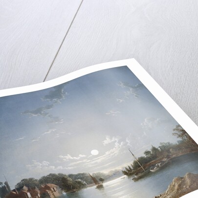 A Full Moon on the River at Brentford by Henry Pether