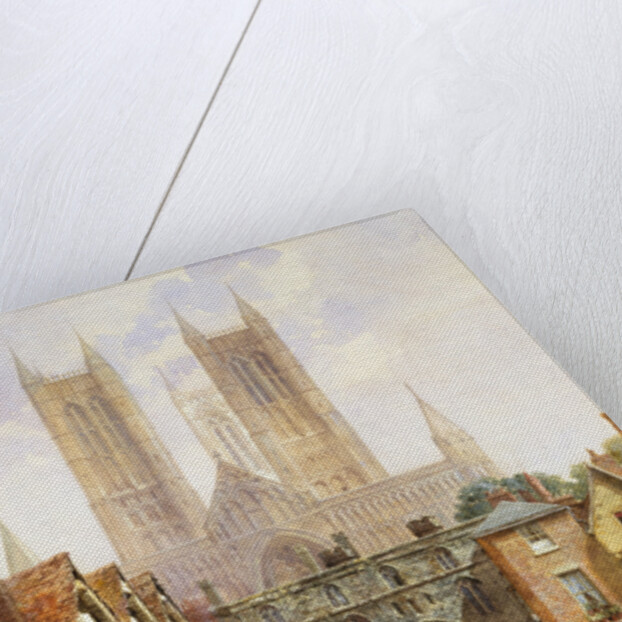 A View of Lincoln Cathedral, England by Louise Rayner