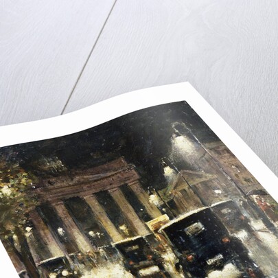 The Brandenburg Gate, Berlin, Germany, by Night by Lesser Ury