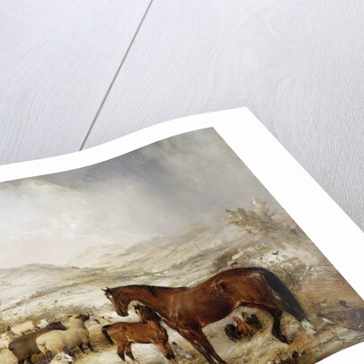 The Farmyard in Winter by Edwin Frederick Holt
