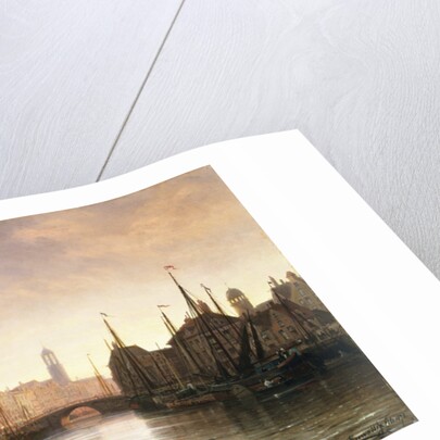 A View of Amsterdam, the Netherlands by Charles Euphrasie Kuwasseg