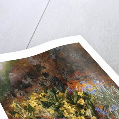 Spring Flowers on a Mossy Bank by Charles Archer