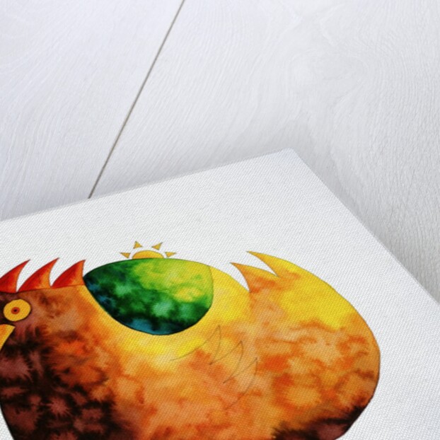 Rooster in the morning by Anonymous