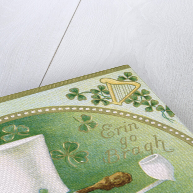 Erin Go Bragh Postcard with Top Hat by Anonymous