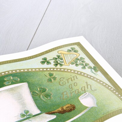 Erin Go Bragh Postcard with Top Hat by Anonymous