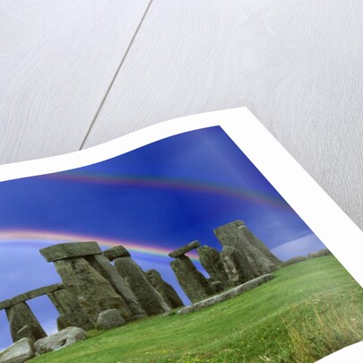 Double Rainbow over Stonehenge by Anonymous