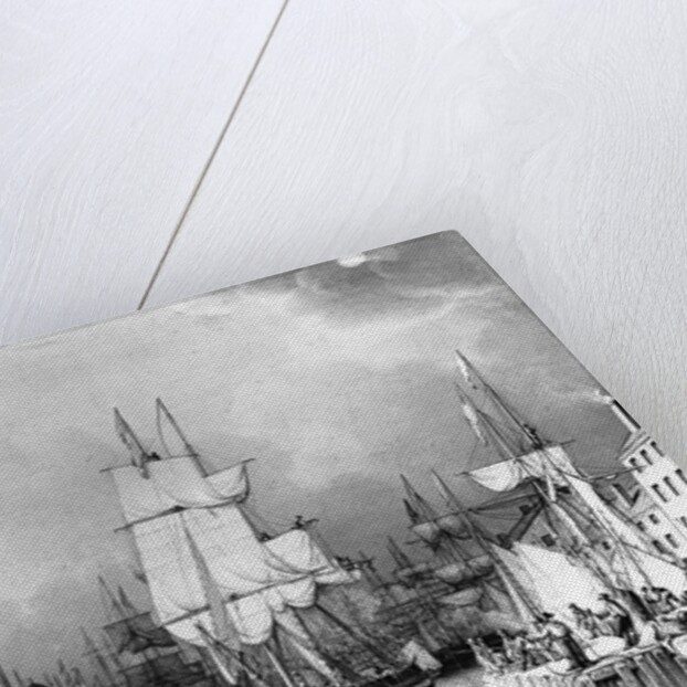 Ships in Boston Harbor by Robert Salmon