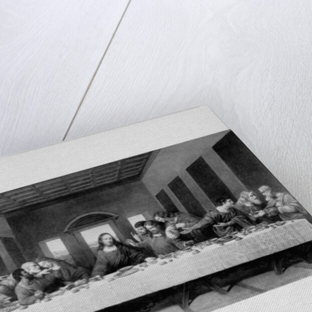 The Last Supper. an engraving of Leonardo da Vinci's famous painting. at S. Maria delle Grazie, Mila by Anonymous