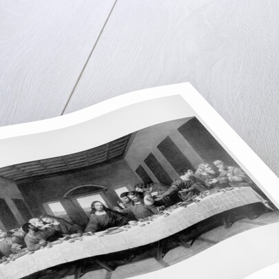 The Last Supper. an engraving of Leonardo da Vinci's famous painting. at S. Maria delle Grazie, Mila by Anonymous