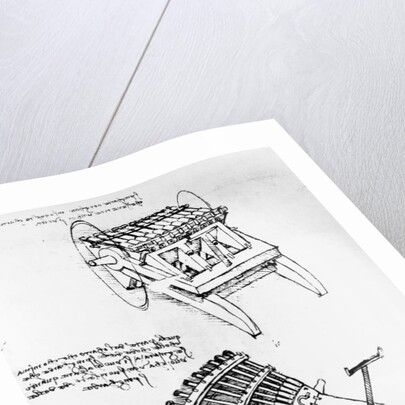 Drawings of Multi-barreled Guns by Leonardo da Vinci