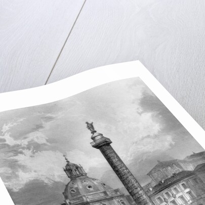 Trajan's column. Rome. Undated engraving by Anonymous
