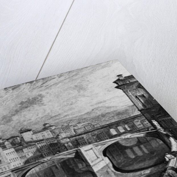 Florence, Italy: The Ponte Vecchio. Undated by J.M.W. Turner. R.A. from a finished sketch by James Iiakewill. Engraved by S. Rawle