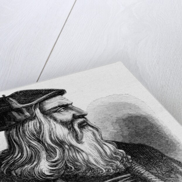 Etching of Leonardo da Vinci by Anonymous