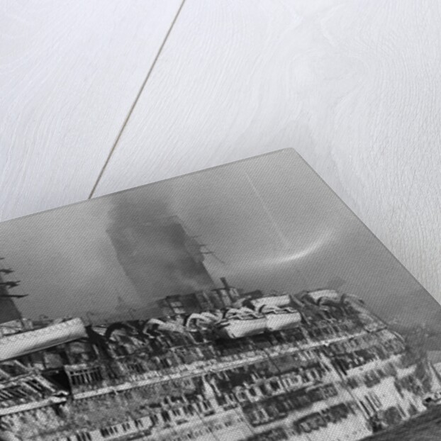 Gutted Hull Of Oceanliner, Qn. Elizabeth by Anonymous