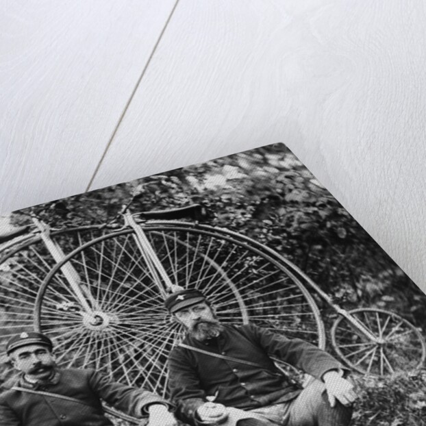 Early Bicyclists Taking a Break by Highwheelers