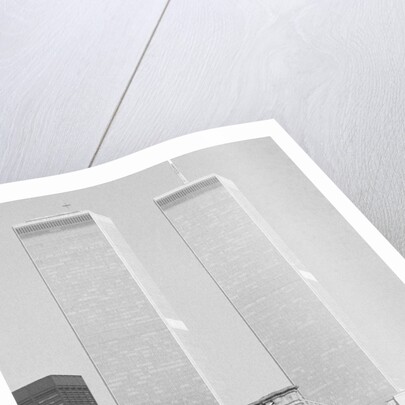 Brooklyn Bridge and World Trade Center Towers by Anonymous