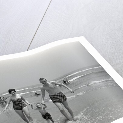 Family Walking on the Beach by Anonymous
