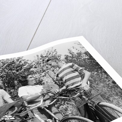 Cyclists Studying Road Map by Anonymous