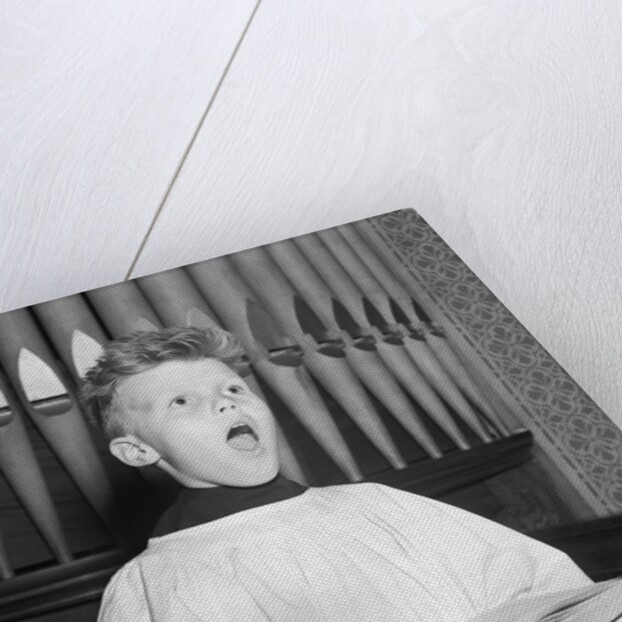 Young Choirboy Singing by Anonymous