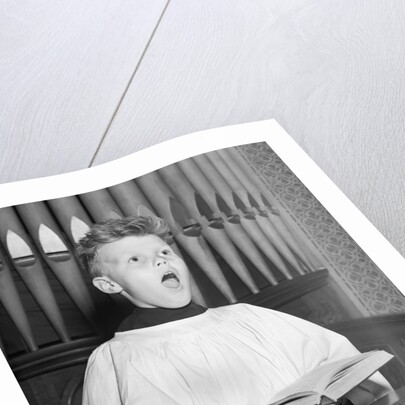 Young Choirboy Singing by Anonymous
