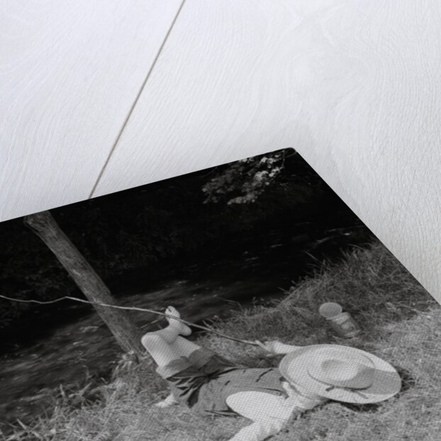 Boy Fishing in the Country by Anonymous