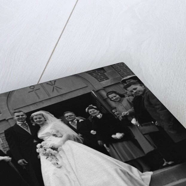 Bride And Groom Leaving Church by Anonymous