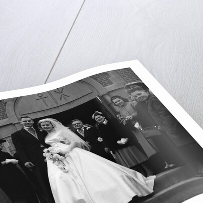 Bride And Groom Leaving Church by Anonymous