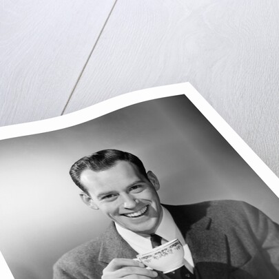 Man Drinking Tea by Anonymous