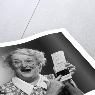 Old Woman with Excited Expression by Anonymous