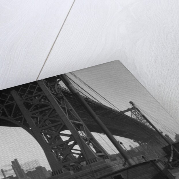 Williamsburg Bridge Spanning East River by Anonymous