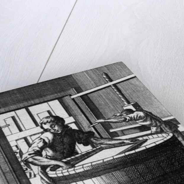 18th-Century Engraving of The Papermaker by Anonymous