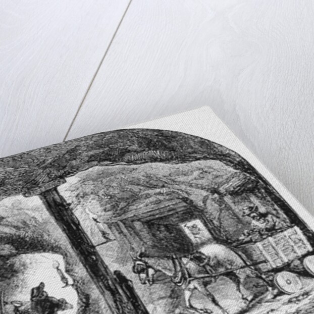 Mule Pulls Cart Thru Ca Gold Mine: Illus by Anonymous