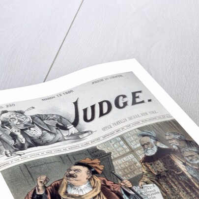 Political Cartoon "Falstaff in a Fix" on the Cover of Judge Magazine by Anonymous