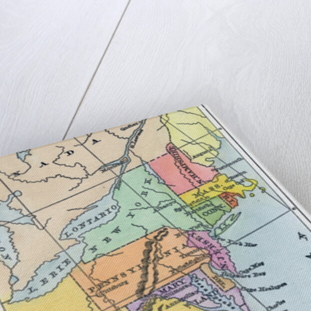 Map of the 13 Original American Colonies by Anonymous