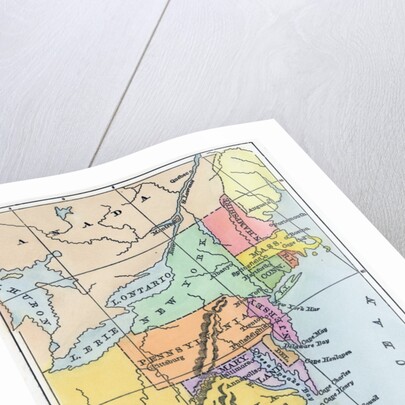 Map of the 13 Original American Colonies by Anonymous