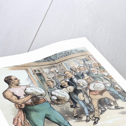 Political Cartoon of President McKinley Boxing by Anonymous