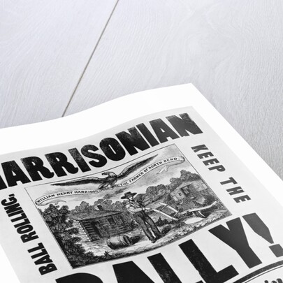 Poster for William Harrison Election Rally, 1840 by Anonymous