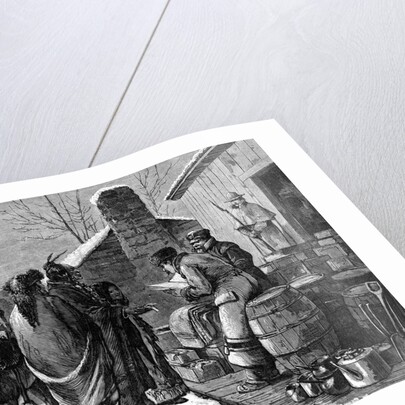 Distributing Supply To Indians; Drawing by Anonymous