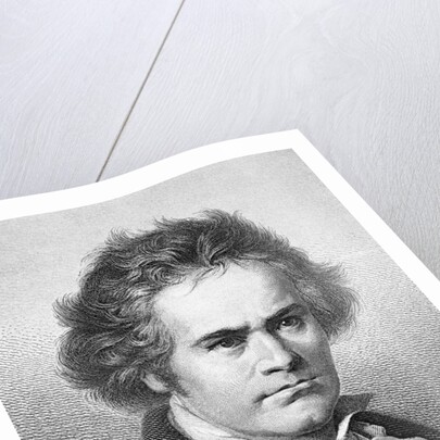 Ludwig Von Beethoven Steel Engraving by Anonymous