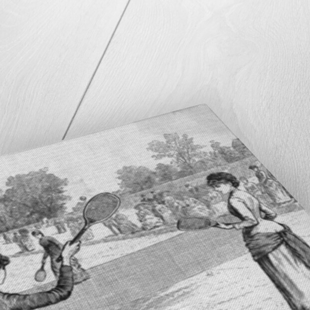 Ladies Lawn Tennis Tourney; Illustration by Anonymous