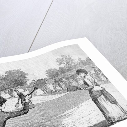 Ladies Lawn Tennis Tourney; Illustration by Anonymous