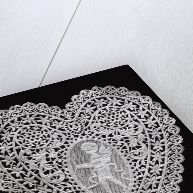 Lace Heart Doily by Anonymous